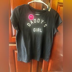 The Children's Place Black Tee with 'Daddy's Girl' Print